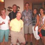 Sally and Patrick Guilfoyle (DeSoto, KS), David Ray (Class of 1969), Lloyd Hendrix (Hartland, WI), Vicky Graham Ray (Bartlesville, OK), and Mary Hendrix (Lloyd's wife) enjoyed time at the Friday night social/dinner.